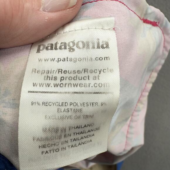 Patagonia Board Shorts Mens 36 Pink Floral Drawstring Quick Dry Swim Bottoms - Picture 4 of 7